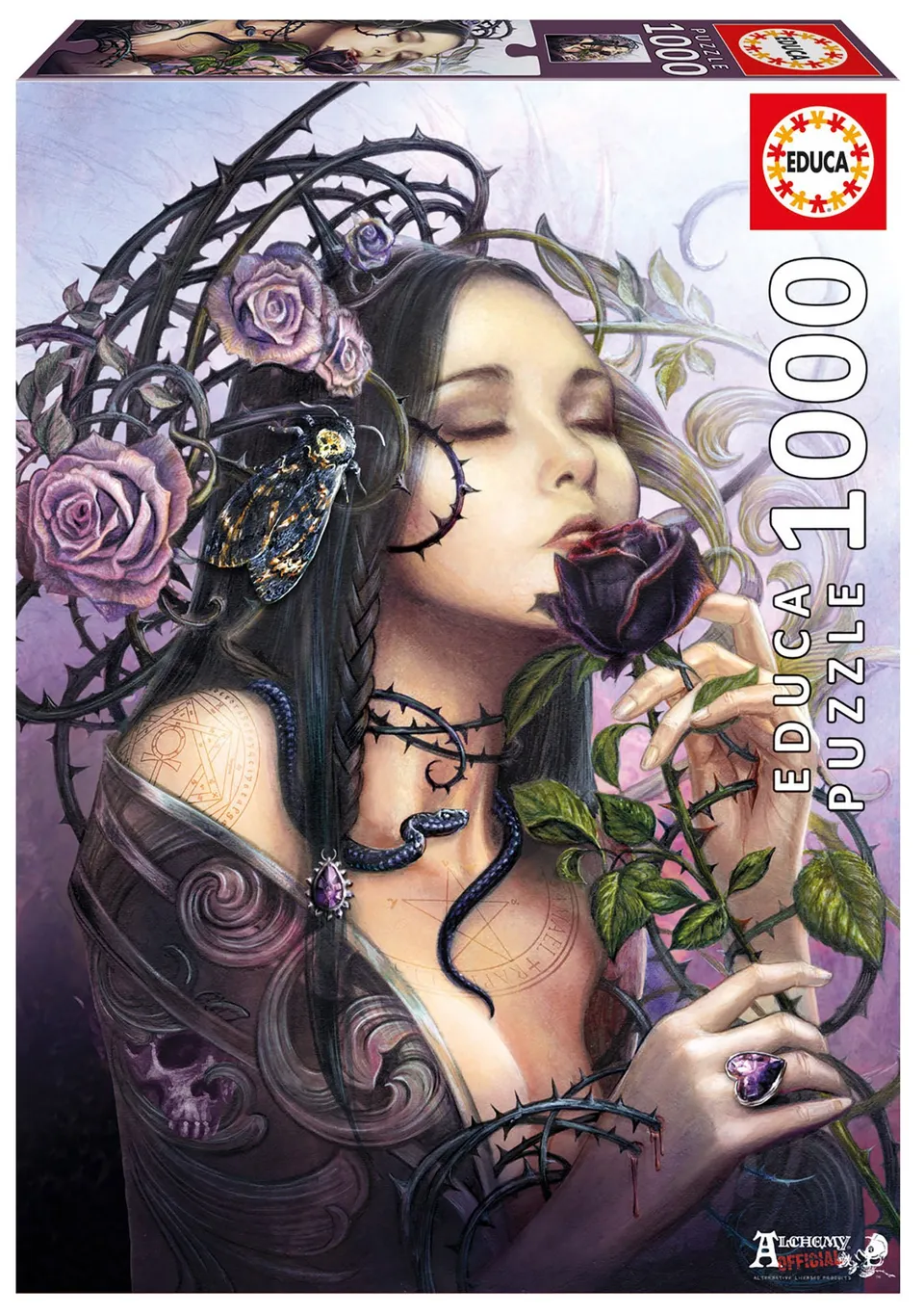 educa-17110-the-midnight-rose-puzzle-1000-teile-alchemy image 1