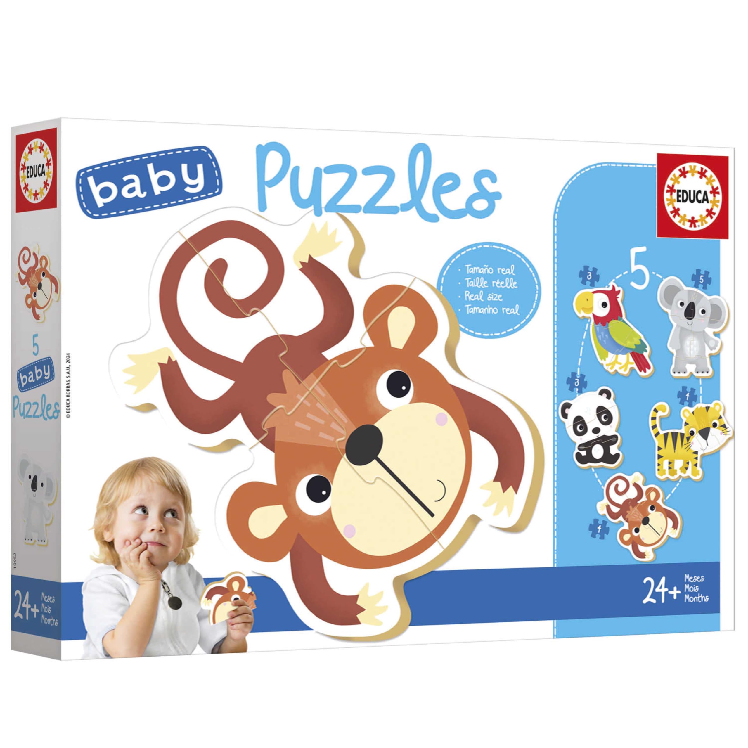 educa-19952-baby-puzzle-wildtiere-5in1-babypuzzle-ab-2-jahren image 4