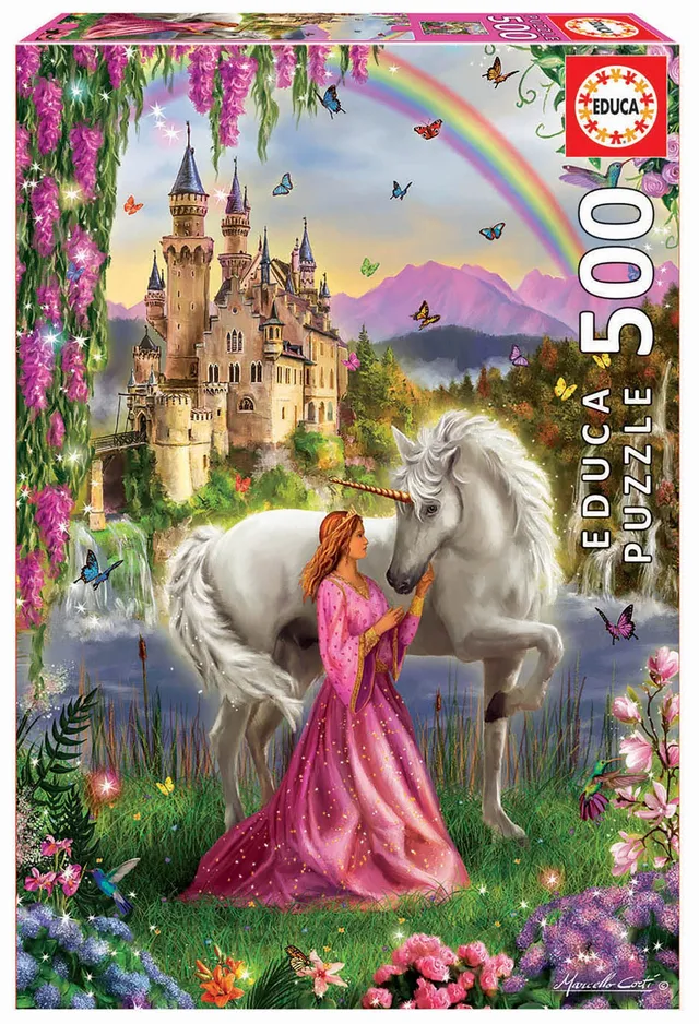 educa-17985-fee-und-einhorn-puzzle-500-teile-fantasy-ab-11 image 1