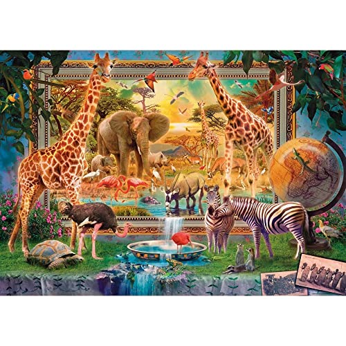 educa-19285-die-savanne-erwacht-puzzle-4000-teile-tiere image 7