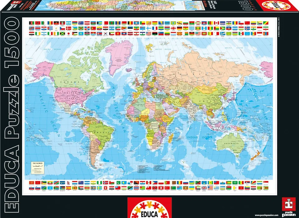 educa-16301-weltkarte-puzzle-1500-teile image 1
