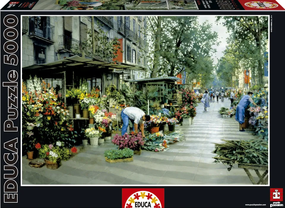 educa-16023-las-ramblas-barcelona-puzzle-5000-teile-stadt image 1