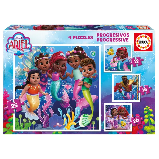 educa-ariel-4in1-puzzleset-12-25-teile-ab-3-jahren image 1