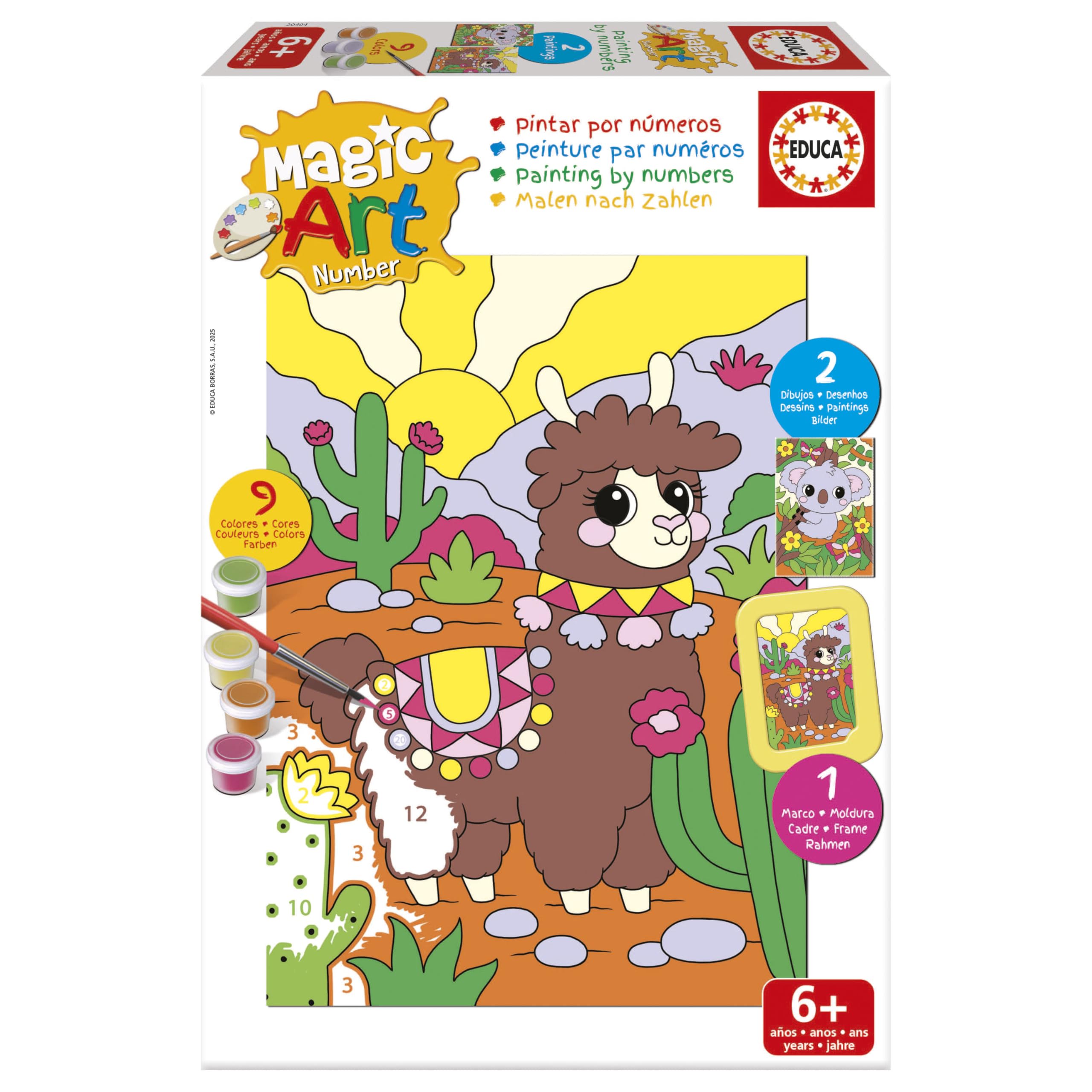 educa-magic-art-number-malen-nach-zahlen-lama-koala-ab-6-j-20404 image 1
