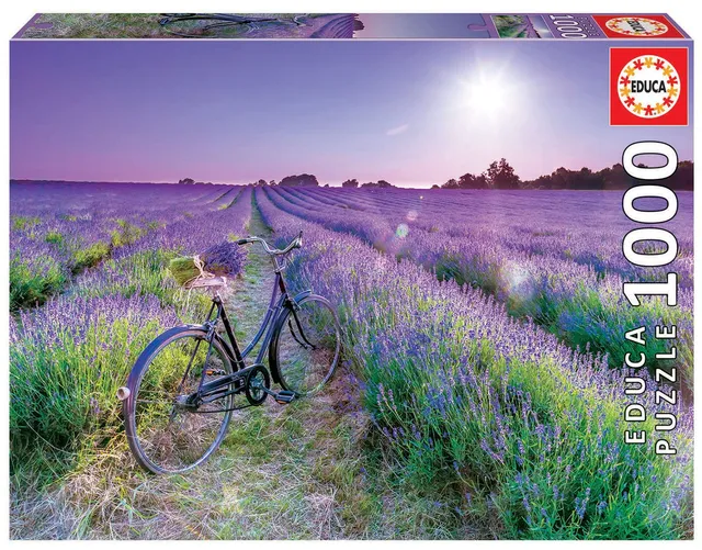 educa-fahrrad-im-lavendelfeld-19255-puzzle-1000-teile image 1
