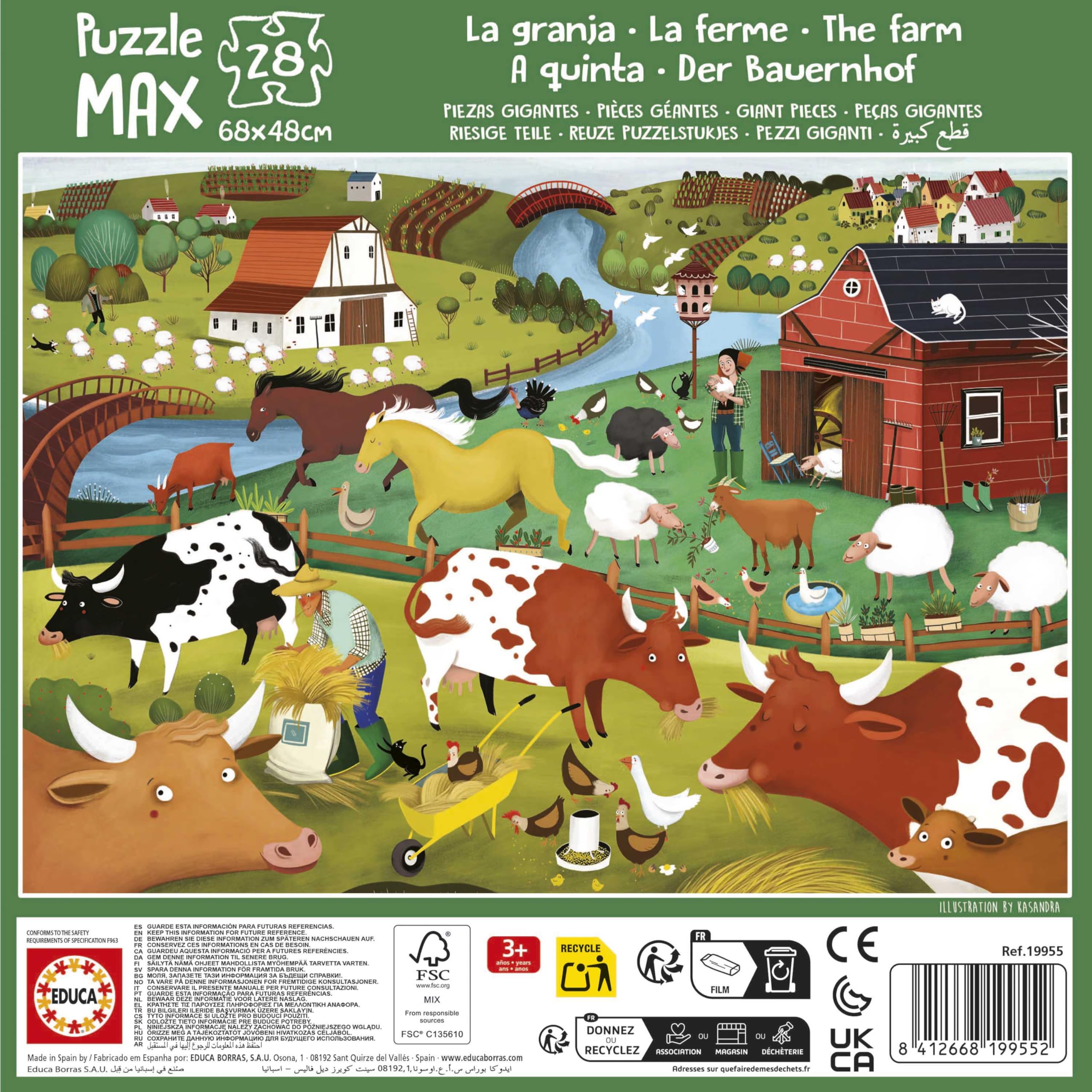 educa-puzzle-max-bauernhof-kinderpuzzle-28-xxl-teile-ab-3-jahren image 2