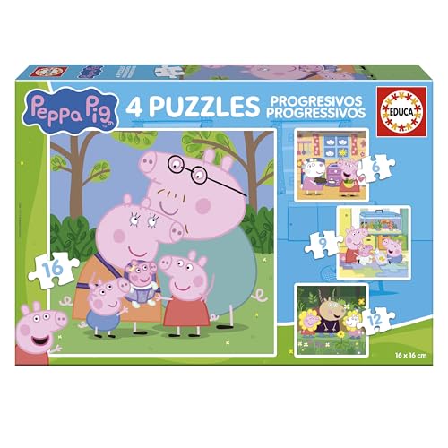 educa-peppa-pig-puzzle-4er-set-6-12-teile-ab-3-jahre image 6