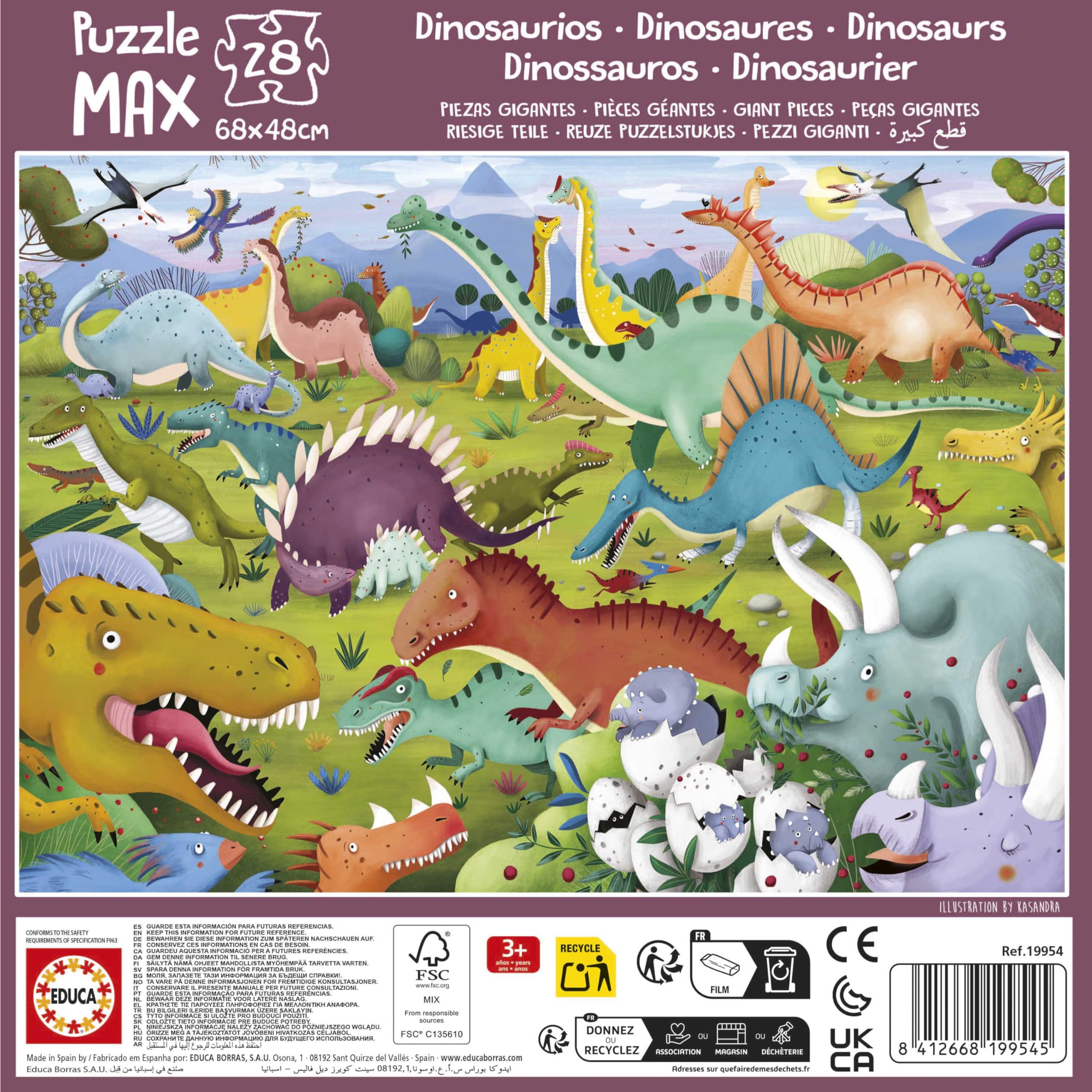 educa-puzzle-max-dinosaurier-kinderpuzzle-28-xxl-teile-ab-3-jahren image 2