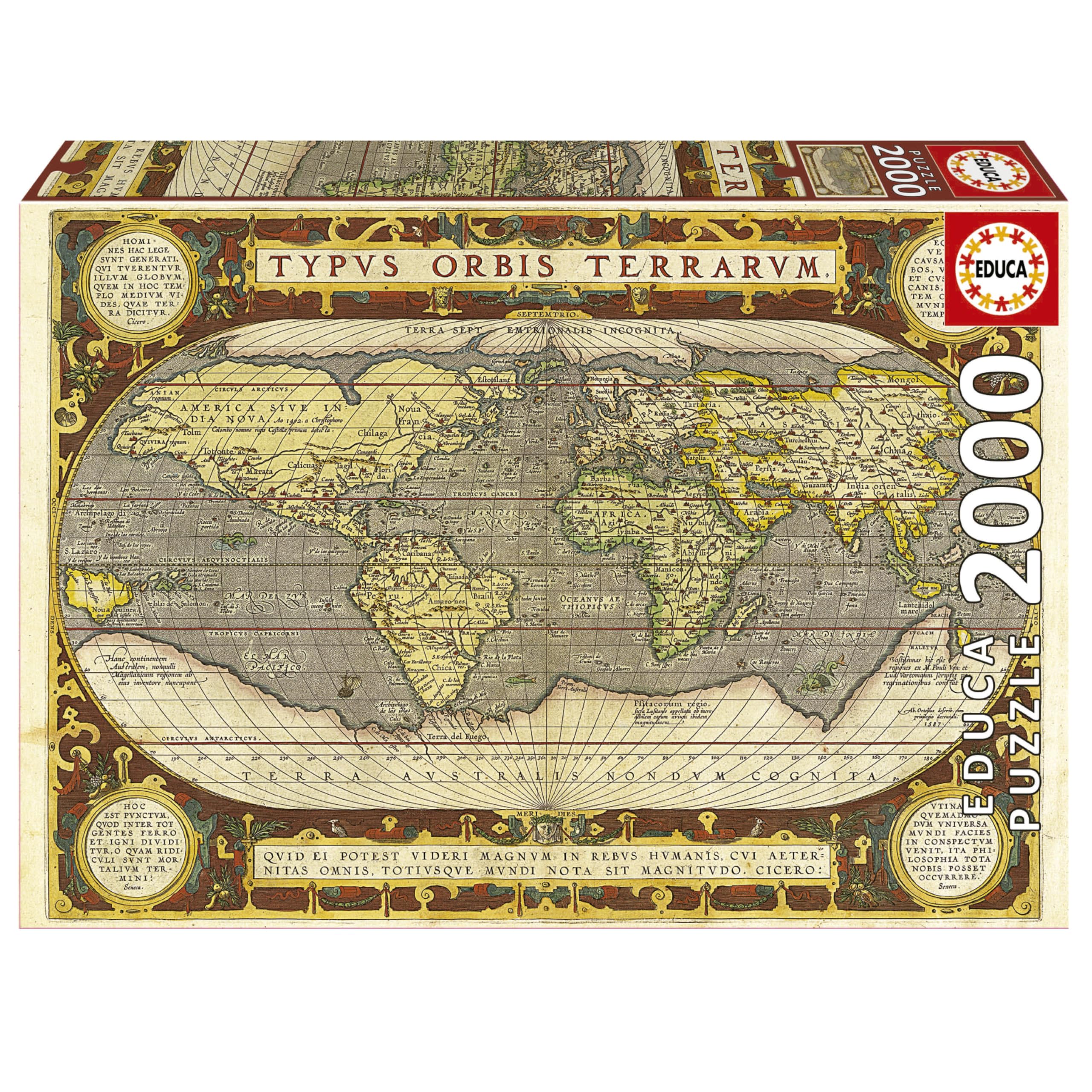 educa-antike-weltkarte-19620-puzzle-2000-teile-96x68-cm image 1