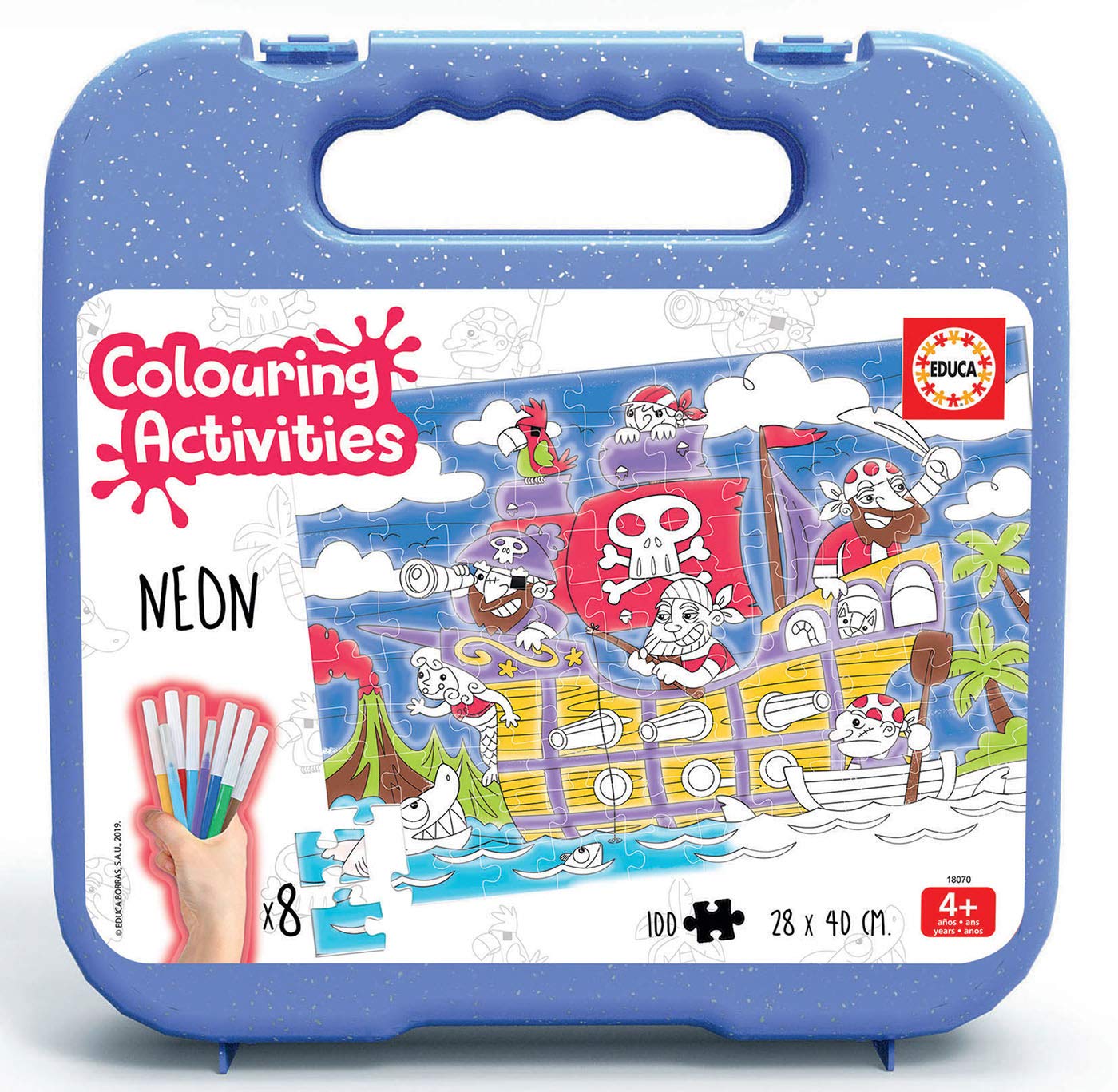 educa-colouring-einhorn-malpuzzle-100-teile-mit-stiften image 8