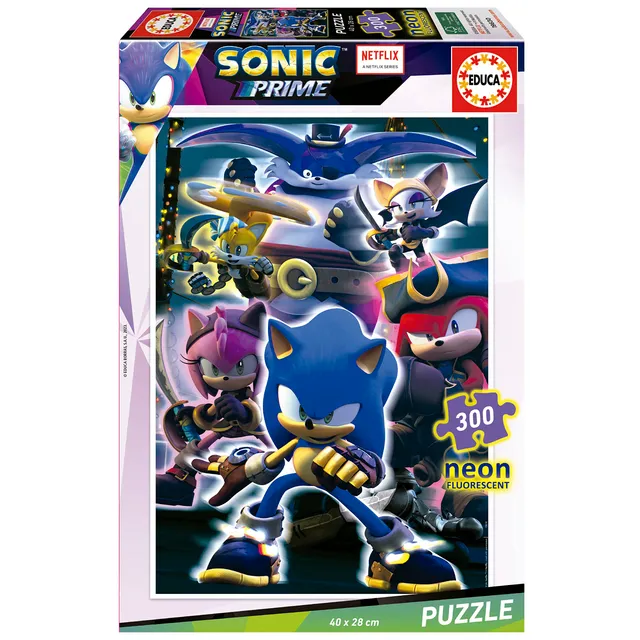 educa-sonic-prime-neon-19630-leuchtpuzzle-300-teile-ab-6-jahren image 1