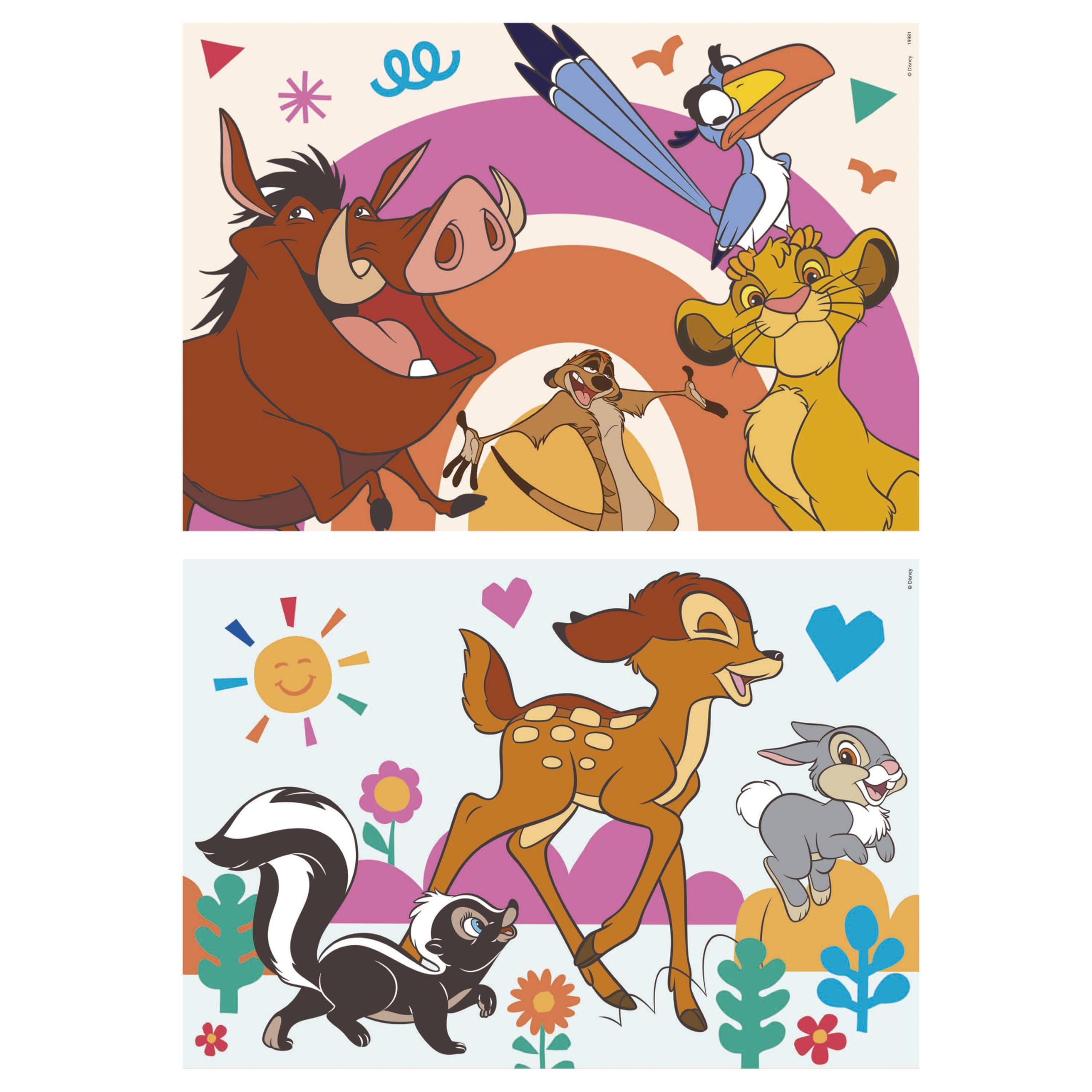 educa-19981-disney-tiere-holzpuzzle-2x16-teile-ab-3-jahren image 2