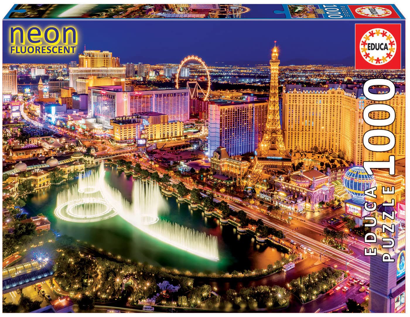 educa-16761-las-vegas-leuchtpuzzle-1000-teile-neon image 1