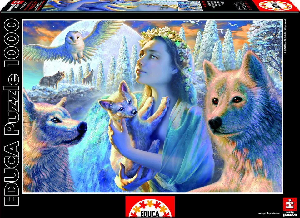 educa-15183-geist-der-berge-puzzle-1000-teile-wolf image 1