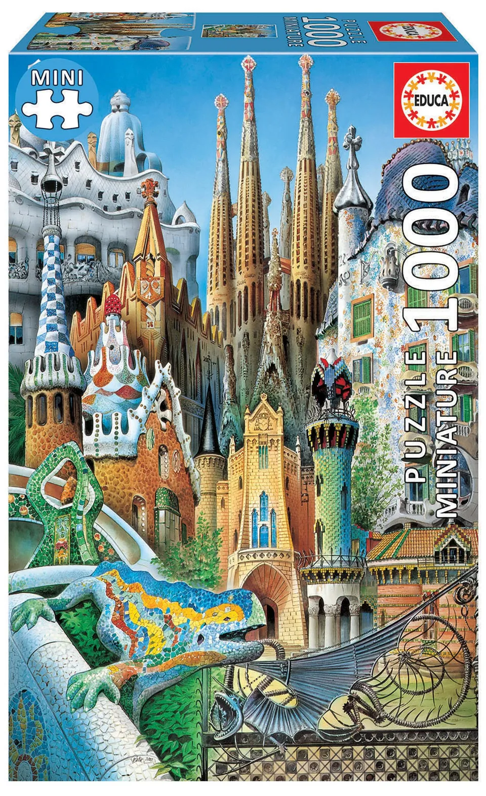 educa-gaudi-collage-miniature-puzzle-1000-teile-11874-architektur image 1