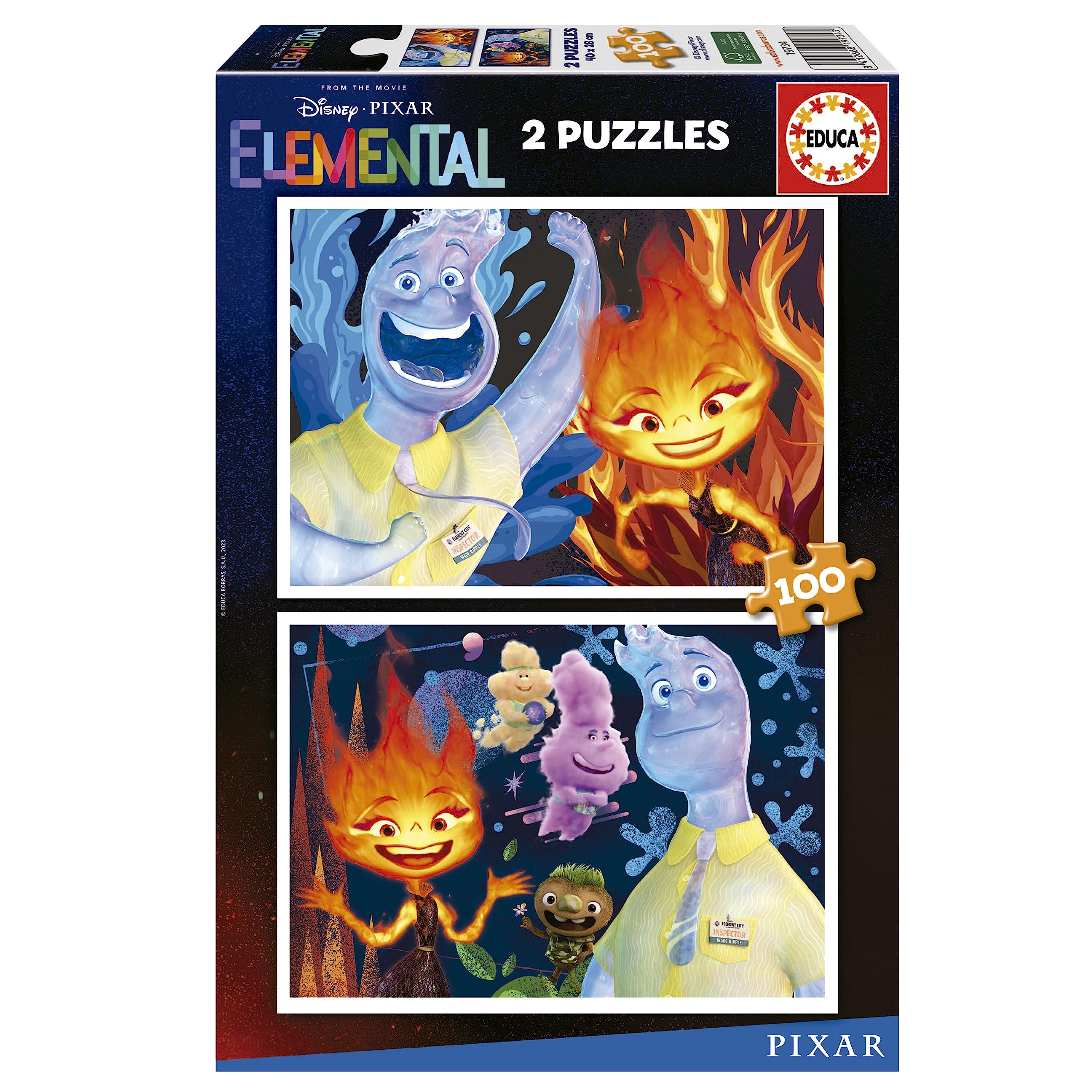 educa-pixar-elemental-19734-2x100-teile-kinderpuzzle-ab-6 image 1