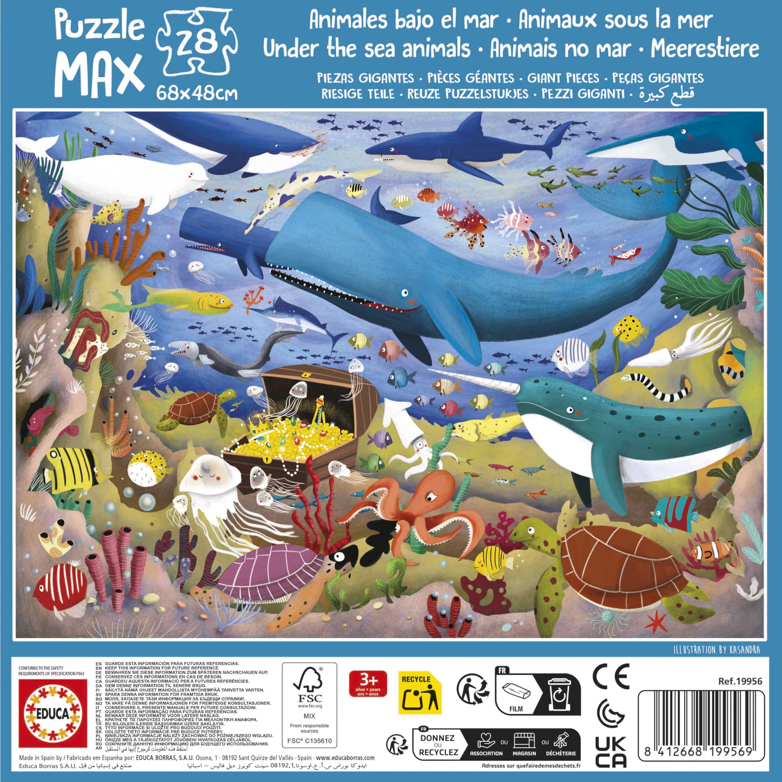 educa-19956-puzzle-max-meerestiere-bodenpuzzle-28-teile-ab-3-jahre image 2