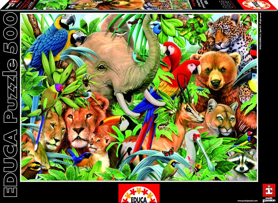 educa-14804-tierwelt-puzzle-500-teile-tiere image 1