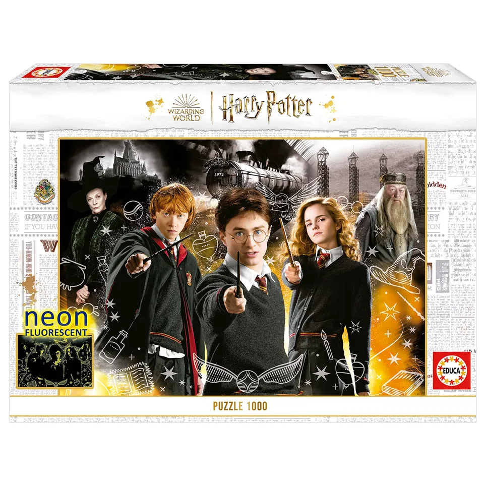 educa-harry-potter-19488-neon-puzzle-1000-teile-nachtleuchtend image 1