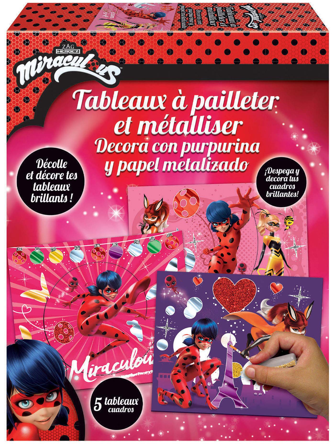 educa-18928-miraculous-ladybug-glitzerbilder-bastelset image 1