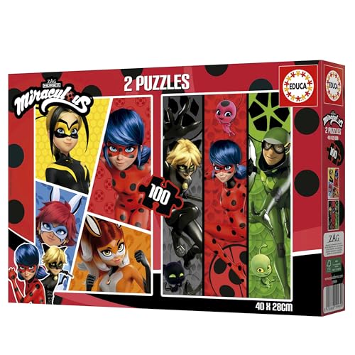 educa-ladybug-19969-2x100-teile-kinderpuzzle-40x28-cm image 8