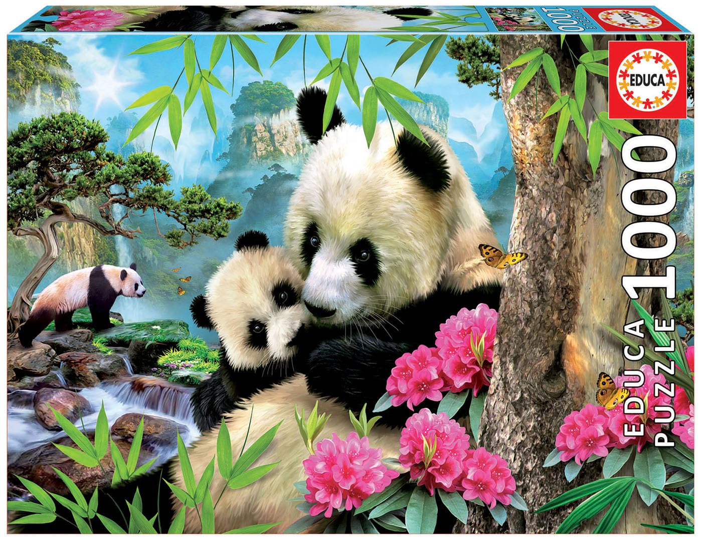 educa-panda-bear-17995-puzzle-1000-teile-mit-kleber-ab-12-jahren image 1