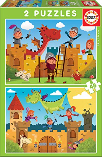 educa-drachen-und-ritter-17151-puzzle-2x48-teile-ab-4-jahren image 5