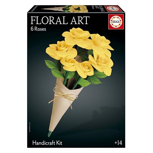 educa-floral-art-20422-bastelset-gelber-rosenstrau-12-papierrosen image 7