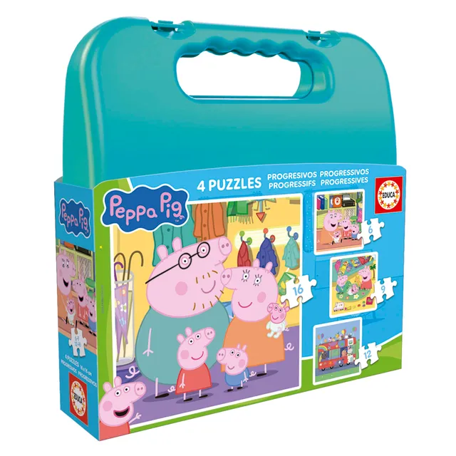 educa-20328-peppa-pig-kinderpuzzle-4er-set-mehrfarbig-ab-3-jahren image 1