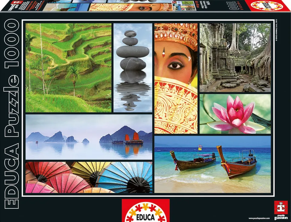 educa-16294-colours-of-asia-puzzle-1000-teile-asien-collage image 1