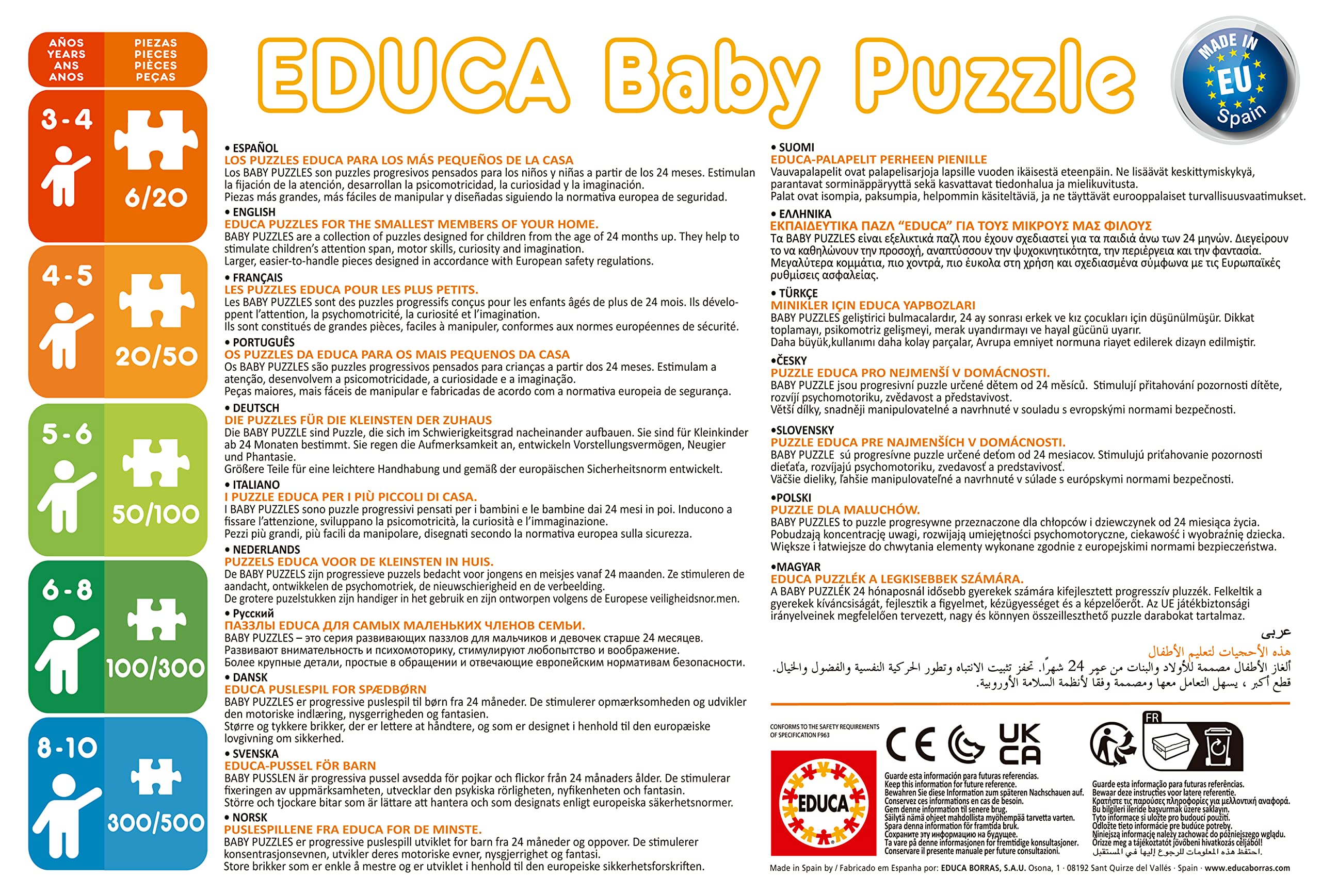 educa-wilde-tiere-4in1-kinderpuzzle-12-25-teile-ab-3-jahren image 3