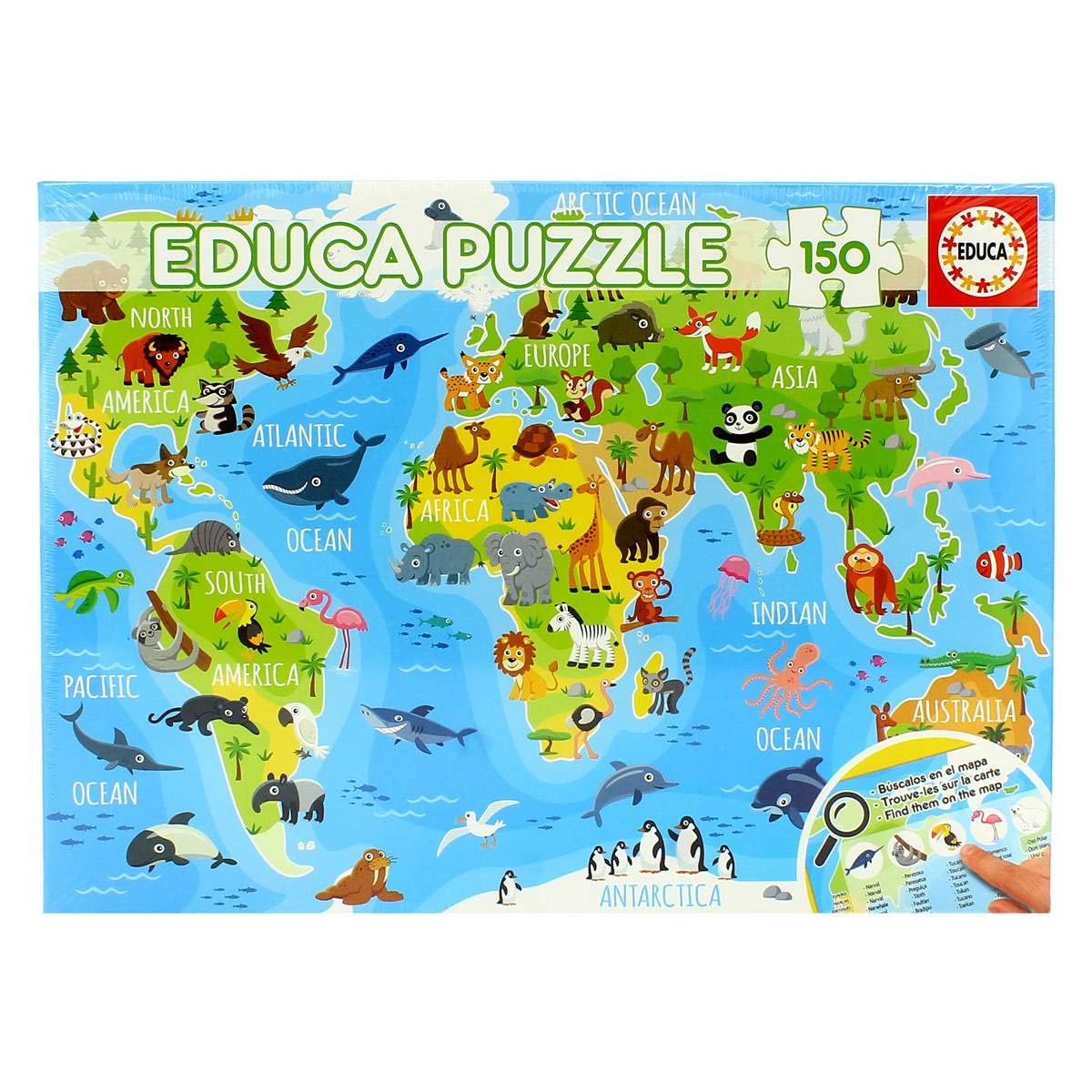 educa-weltkarte-monumente-18116-lernpuzzle-150-teile-ab-6 image 6