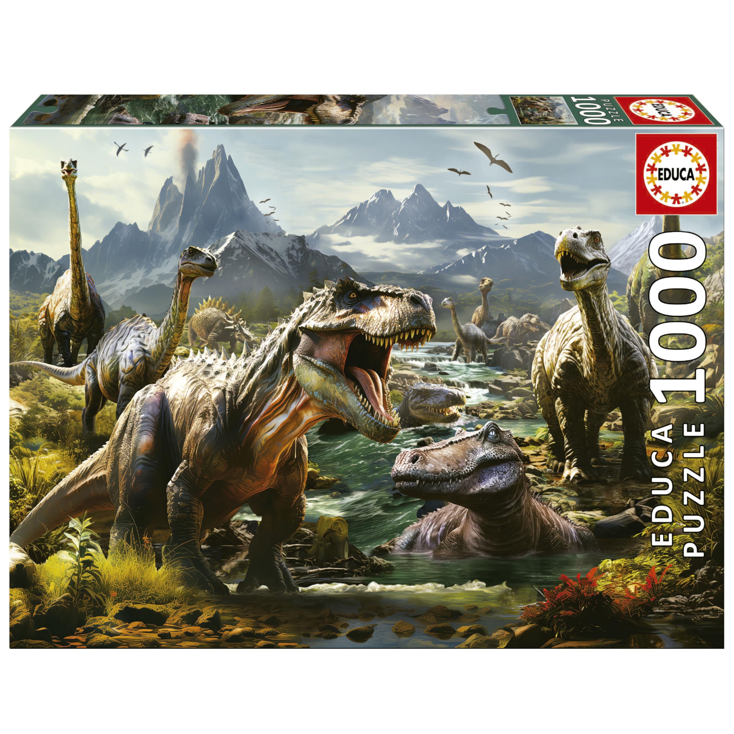 educa-19924-wilde-dinosaurier-puzzle-1000-teile-ab-14-jahren image 1