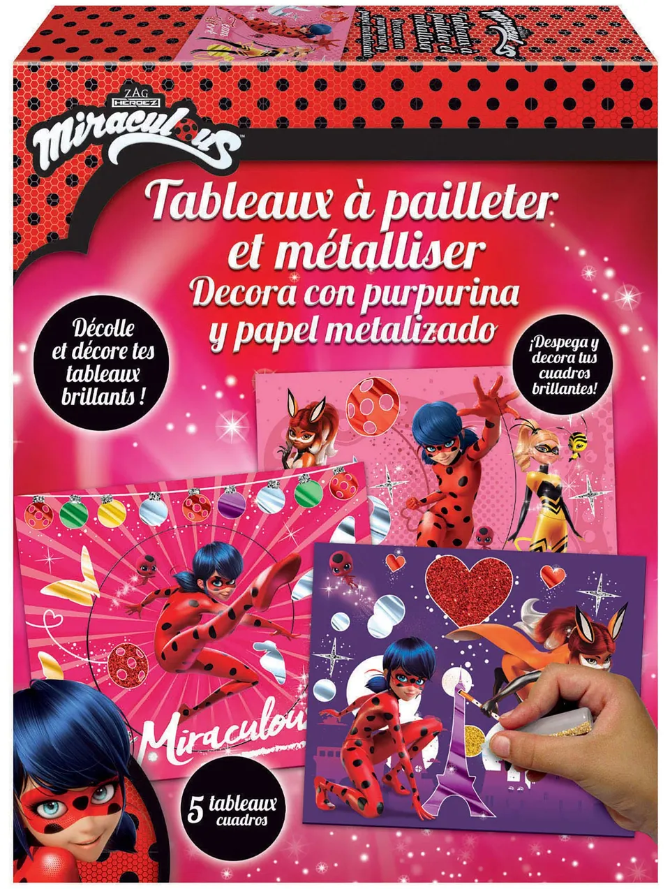 educa-18928-miraculous-ladybug-glitzerbilder-bastelset image 1