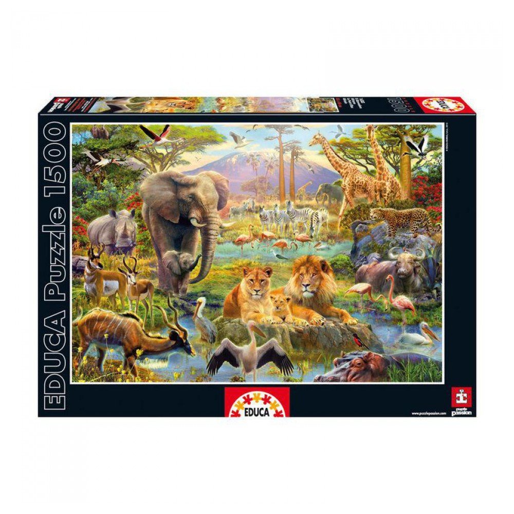 educa-16303-afrikanische-tr-nke-1500-teile-puzzle-tiere image 1