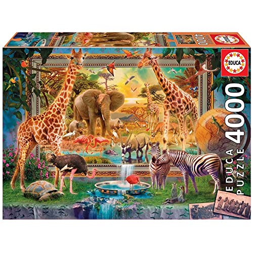 educa-19285-die-savanne-erwacht-puzzle-4000-teile-tiere image 5