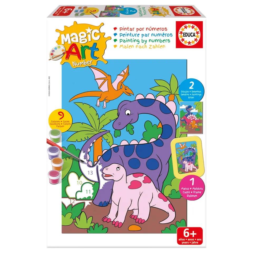 educa-magic-art-number-20293-malset-dinosaurier-ab-6-jahren image 1