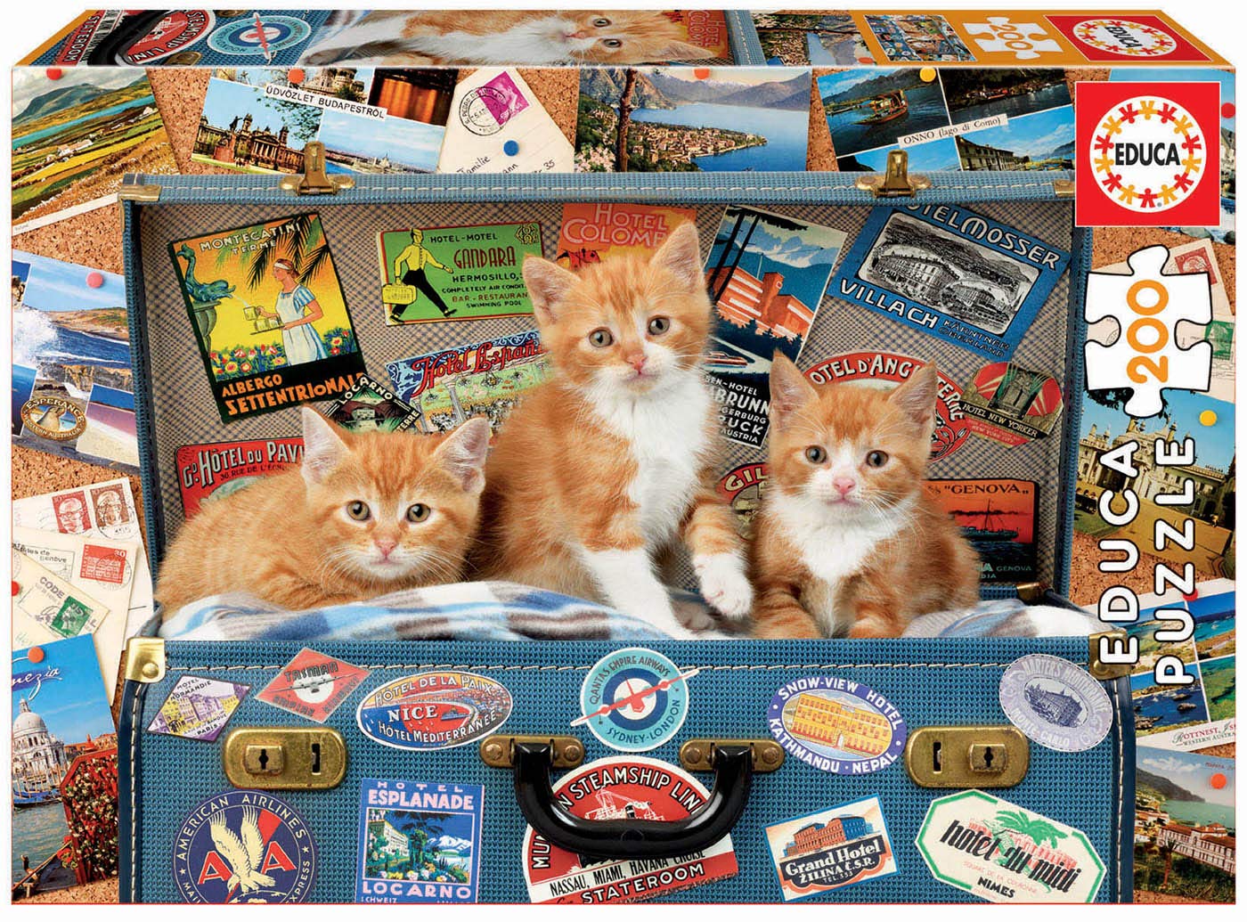 educa-k-tzchen-reisekoffer-puzzle-200-teile-retro image 1