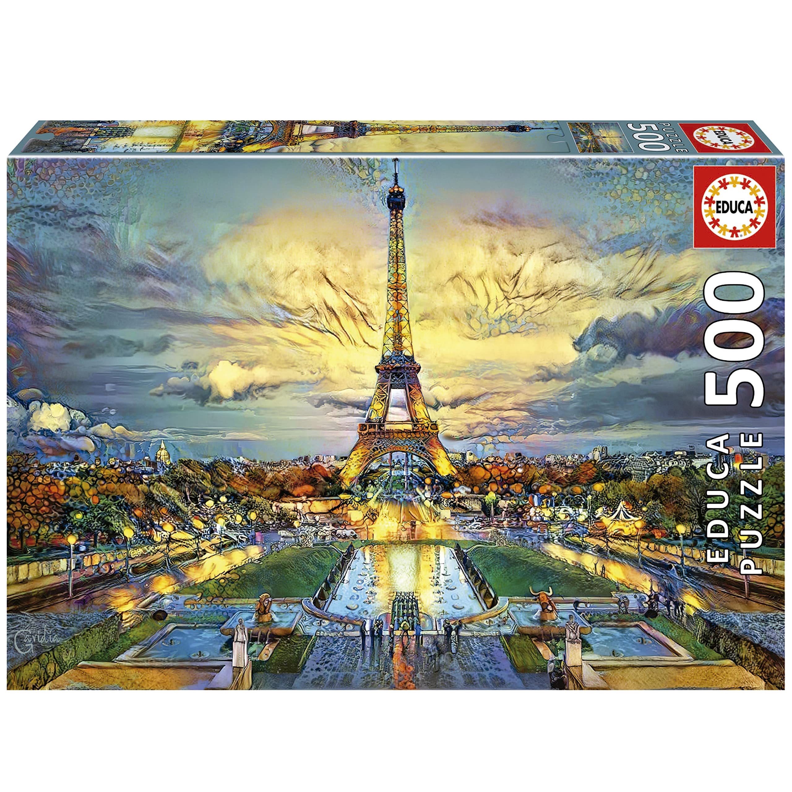 educa-19621-eiffelturm-puzzle-500-teile-paris image 1