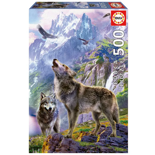 educa-w-lfe-in-den-bergen-19548-puzzle-500-teile-tiermotiv image 1