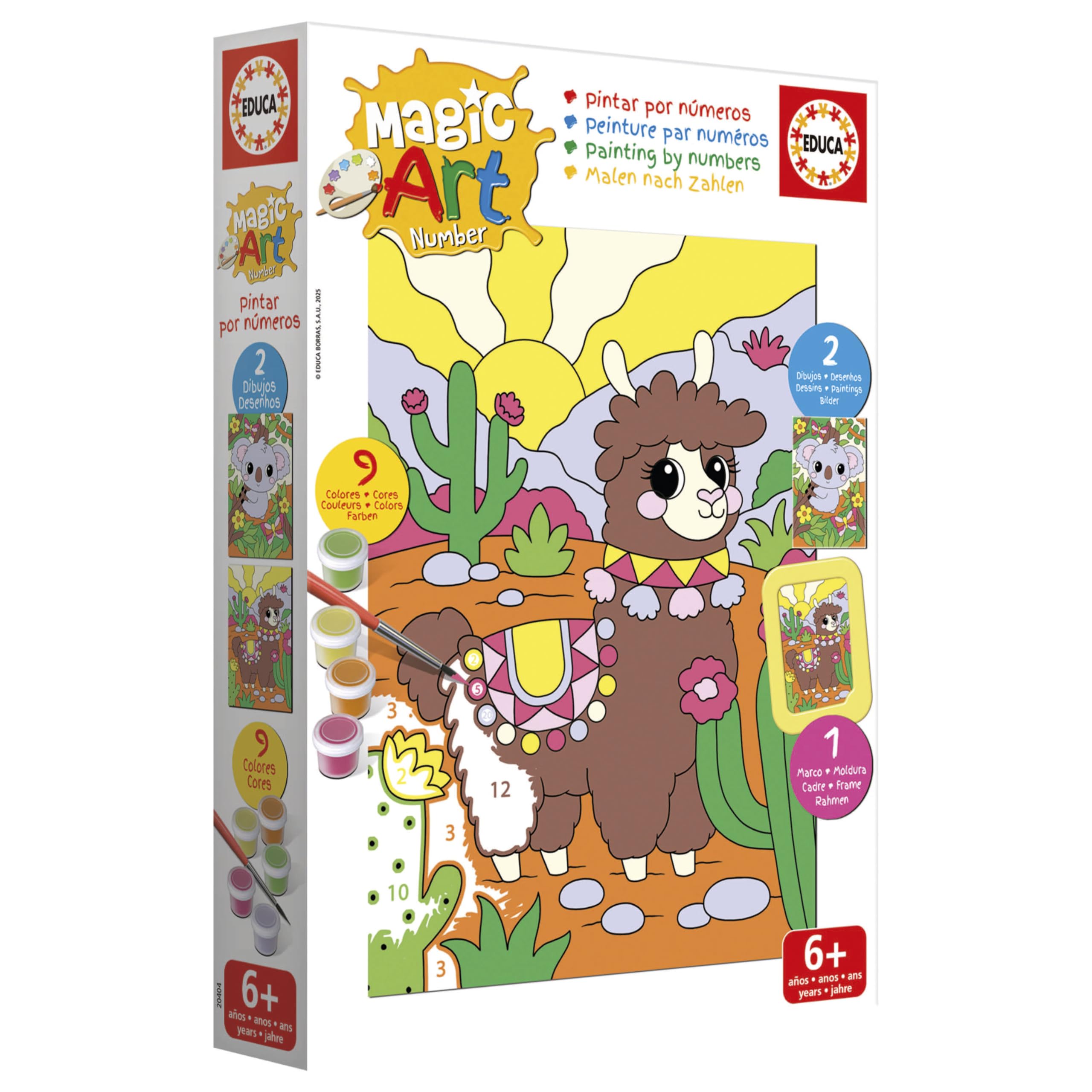 educa-magic-art-number-malen-nach-zahlen-lama-koala-ab-6-j-20404 image 3