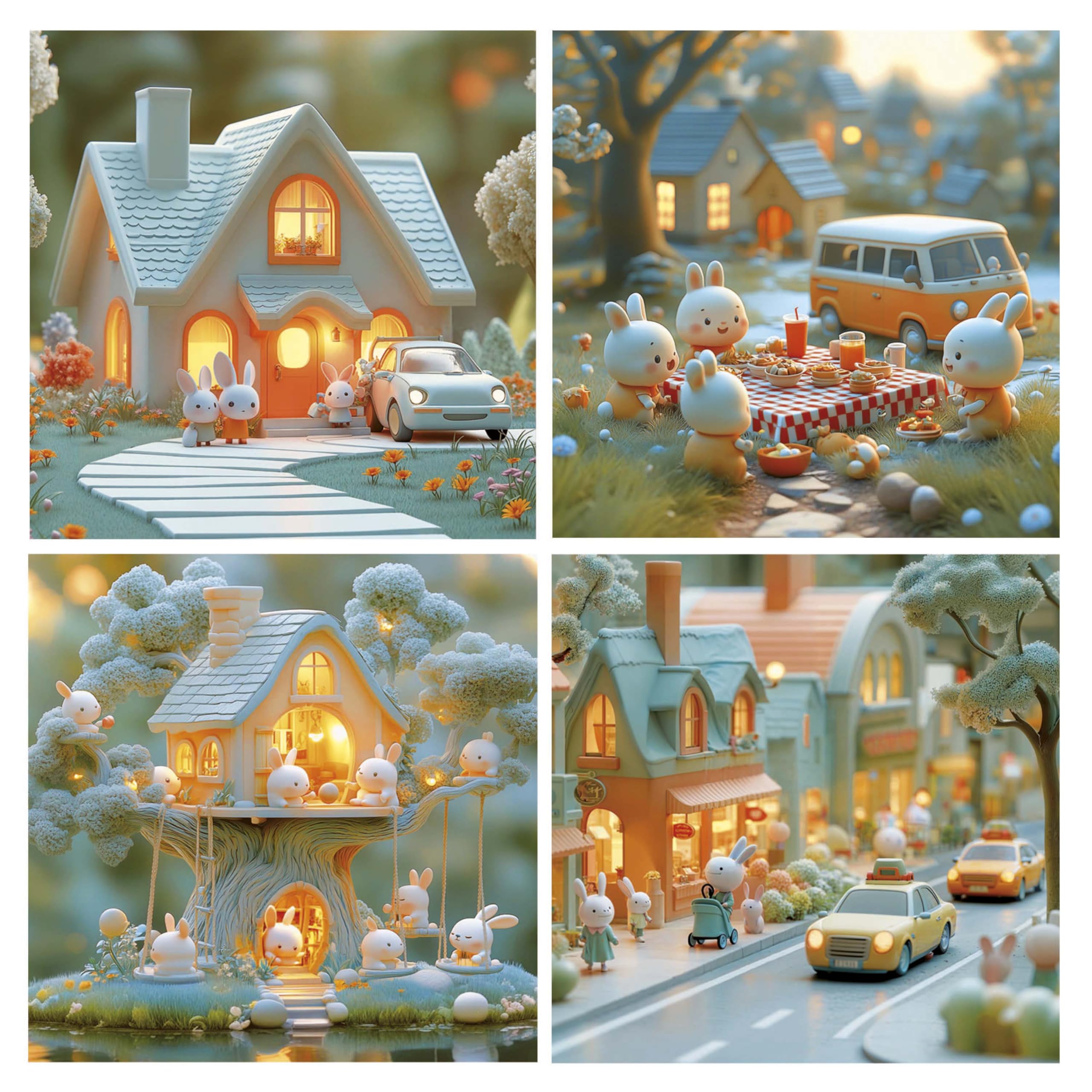 educa-stadt-der-hasen-kinderpuzzle-4in1-12-25-teile image 3