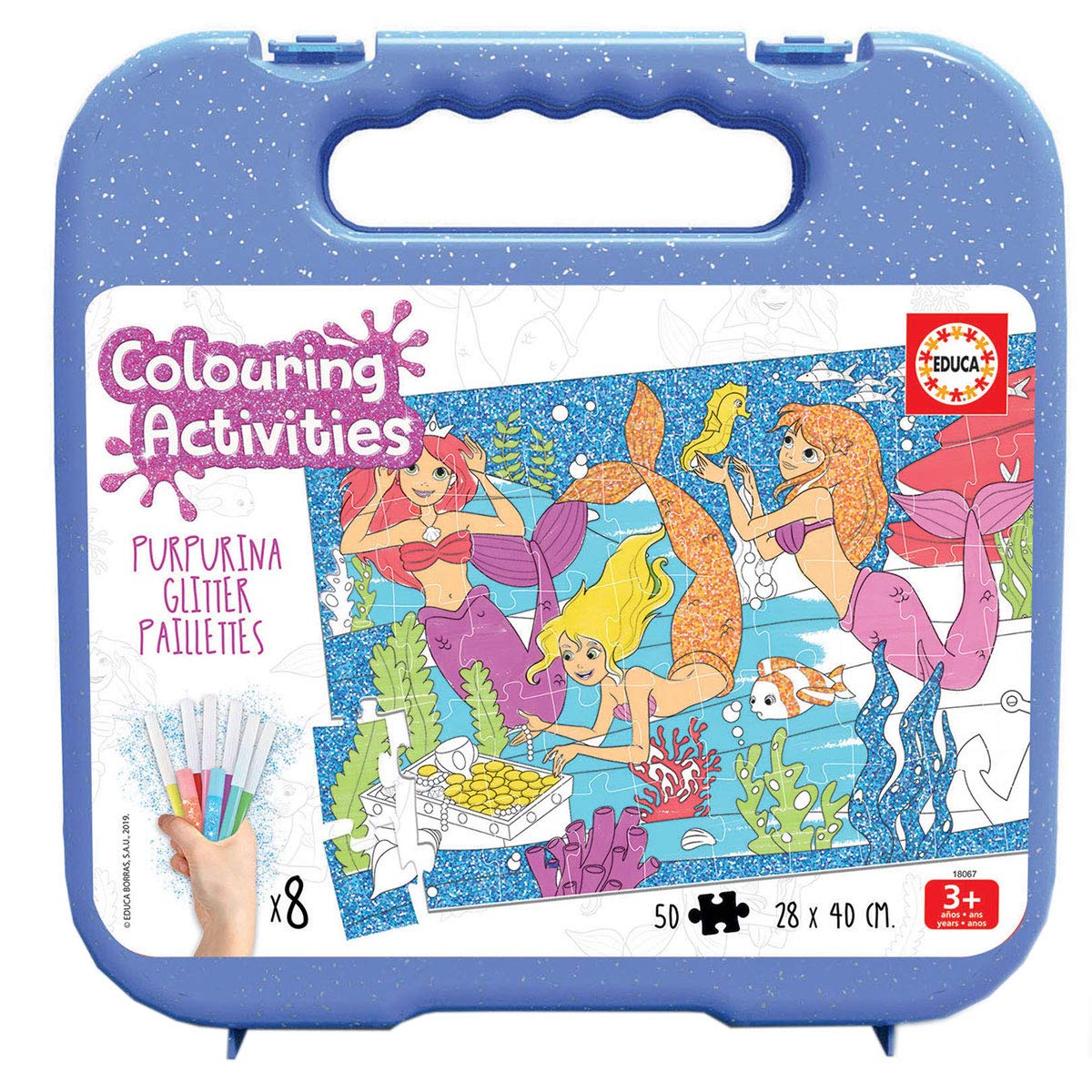 educa-colouring-einhorn-malpuzzle-100-teile-mit-stiften image 4