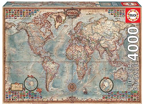 educa-14827-antike-weltkarte-puzzle-4000-teile-wandbild image 2
