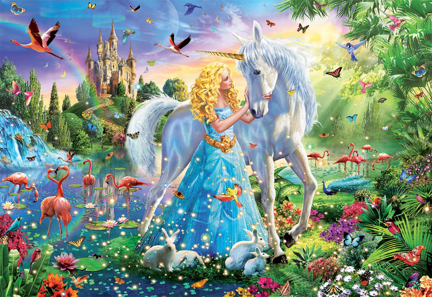 educa-prinzessin-und-einhorn-puzzle-1000-teile-fantasy-17654 image 2