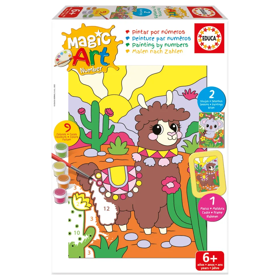 educa-magic-art-number-malen-nach-zahlen-lama-koala-ab-6-j-20404 image 1