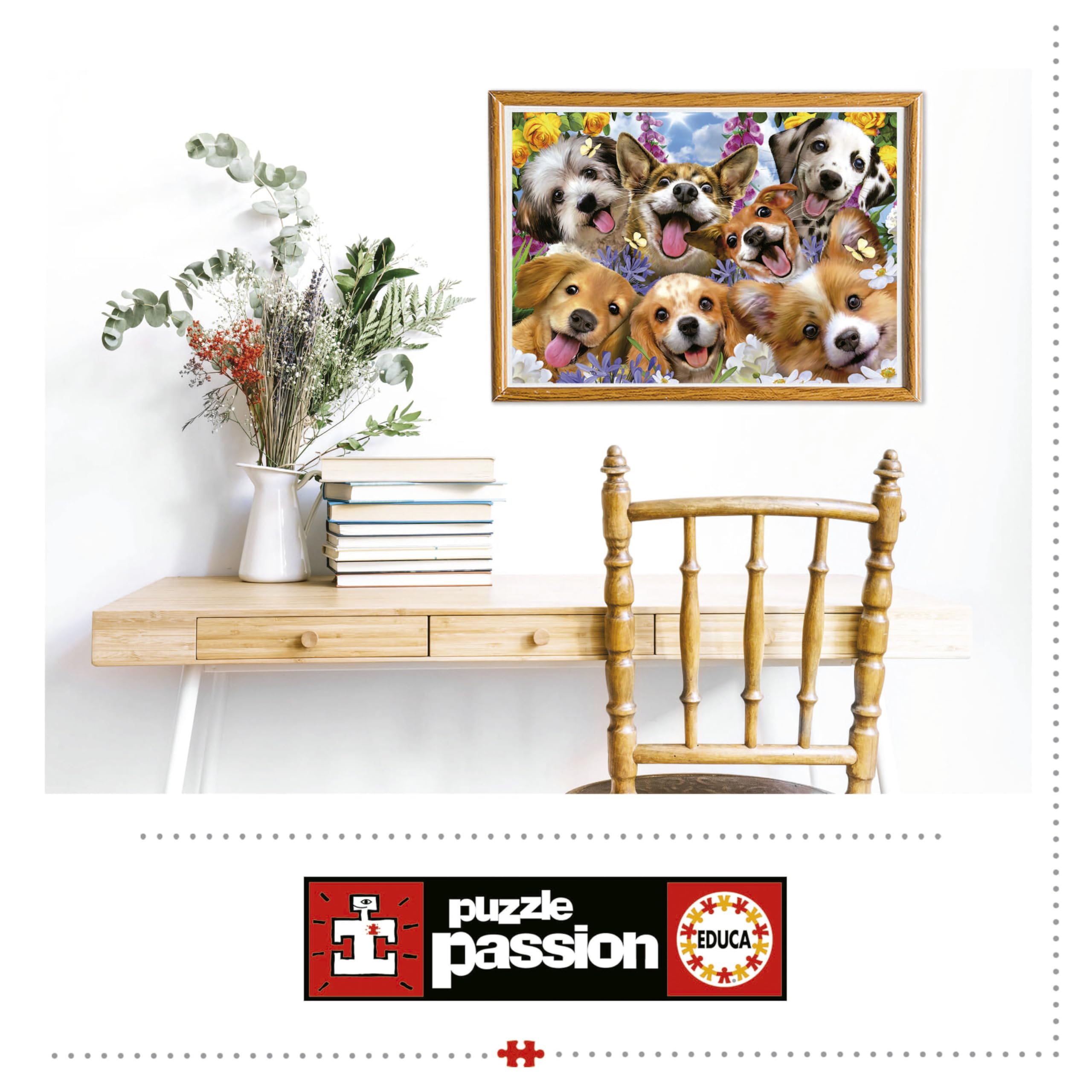 educa-19931-welpen-selfie-1000-teile-hunde-puzzle-ab-14-jahren image 4