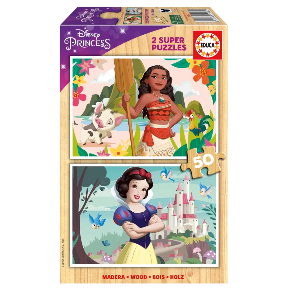 educa-disney-princess-holzpuzzle-2x50-teile-vaiana-ab-5-jahren image 1