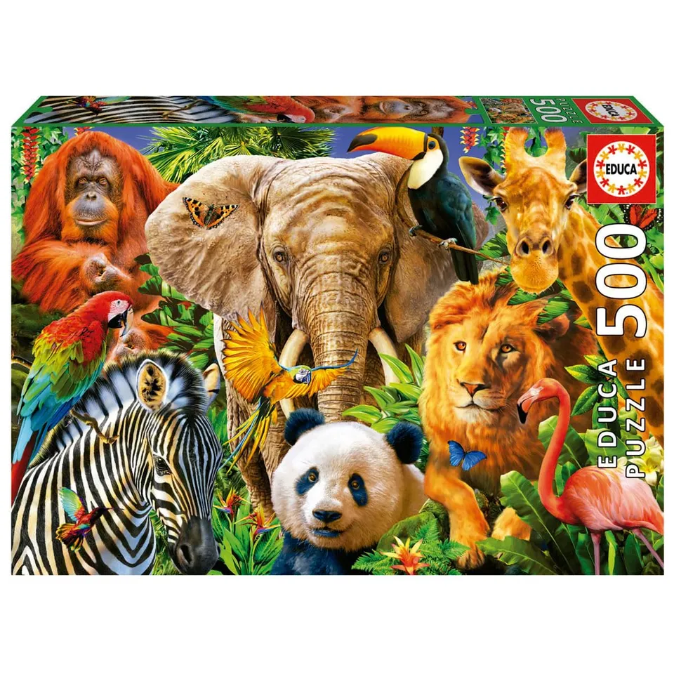 educa-wildtiere-19550-puzzle-500-teile-ab-11-jahren image 1