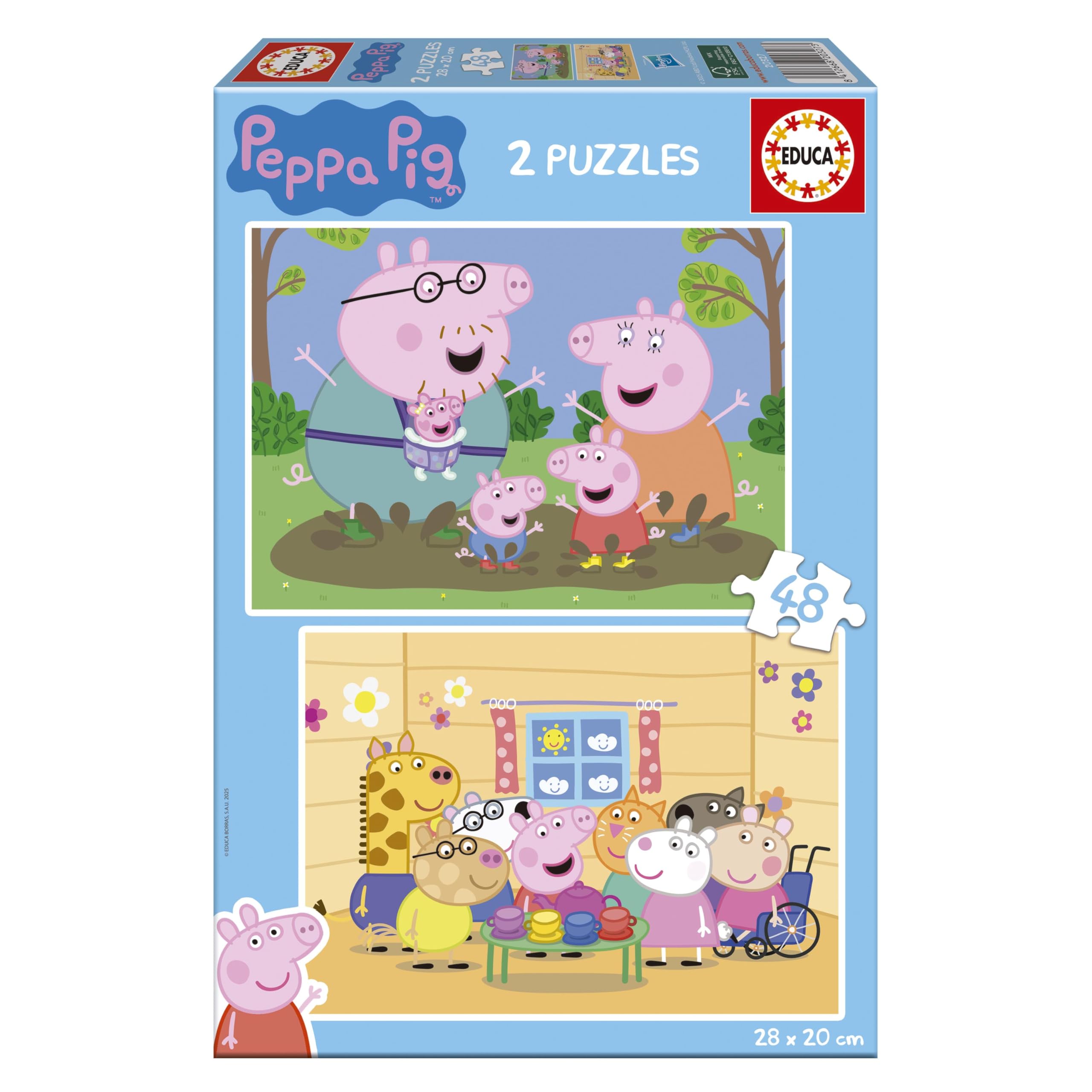 educa-peppa-pig-20327-kinderpuzzle-2x48-teile-ab-4-jahren image 1